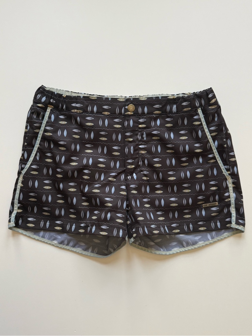 Parke & Ronen Mens Surf Board Print Swim Trunks - Size 29